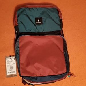 Cotapaxi Tasra 16L Mulitcolored Backpack - Top is Teal. Bottom is Caramel Brown